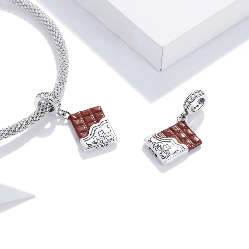 (imagine pentru) Pandora Style Silver Chocolate Love Dangle - SCC1782 - Vizualizare 4