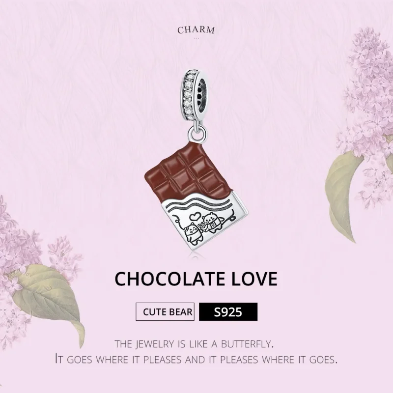 (imagine pentru) Pandora Style Silver Chocolate Love Dangle - SCC1782 - Vizualizare 6
