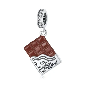 (imagine pentru) Pandora Style Silver Chocolate Love Dangle - SCC1782