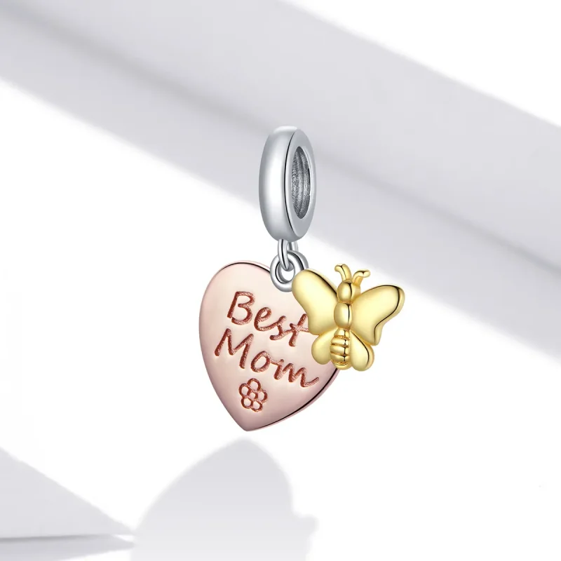 (imagine pentru) Pandora Style Bicolor Cea mai bună mamă Pendant - SCC1792 - Vizualizare 2