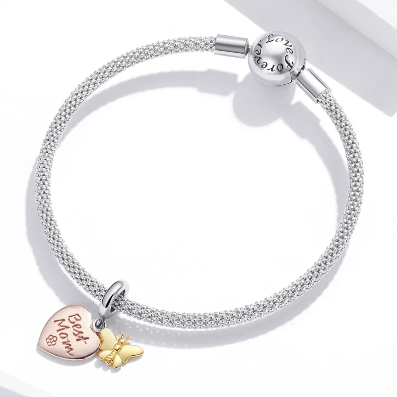 (imagine pentru) Pandora Style Bicolor Cea mai bună mamă Pendant - SCC1792 - Vizualizare 3