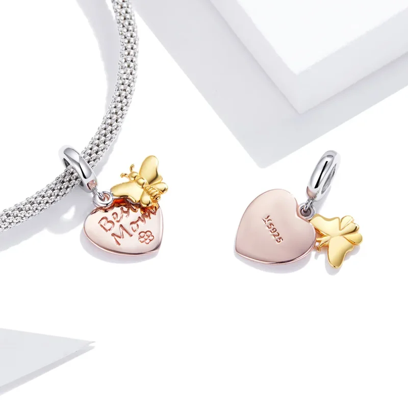 (imagine pentru) Pandora Style Bicolor Cea mai bună mamă Pendant - SCC1792 - Vizualizare 4