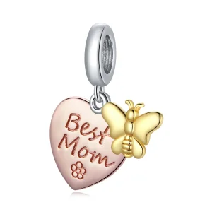 (imagine pentru) Pandora Style Bicolor Cea mai bună mamă Pendant - SCC1792