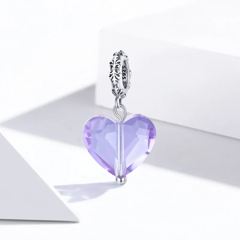 (imagine pentru) Pandora Style Pendantă de Argint Romantică cu Inimă - SCC1816 - Vizualizare 2