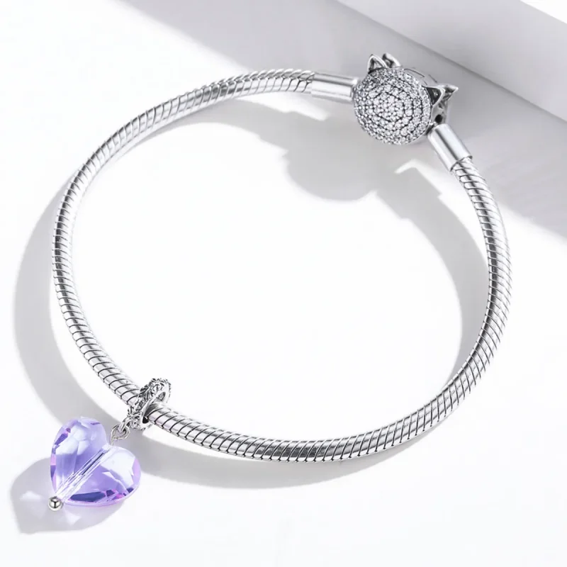 (imagine pentru) Pandora Style Pendantă de Argint Romantică cu Inimă - SCC1816 - Vizualizare 3