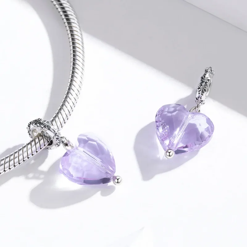 (imagine pentru) Pandora Style Pendantă de Argint Romantică cu Inimă - SCC1816 - Vizualizare 4