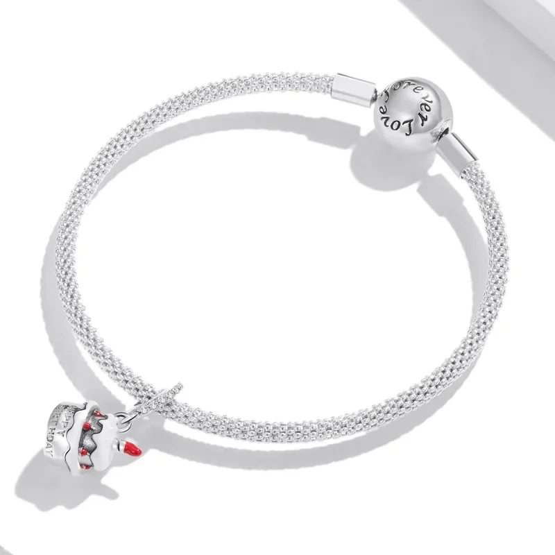 (imagine pentru) Pandora Style Pendant de Tortă de Aniversare din Argint - SCC1848 - Vizualizare 3