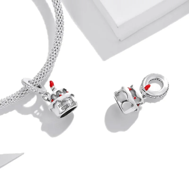 (imagine pentru) Pandora Style Pendant de Tortă de Aniversare din Argint - SCC1848 - Vizualizare 4