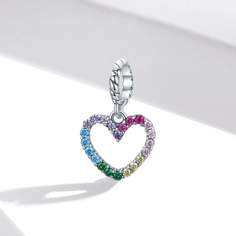 (imagine pentru) Pandora Style Silver Rainbow Love Dangle - SCC1851 - Vizualizare 2