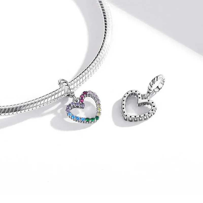 (imagine pentru) Pandora Style Silver Rainbow Love Dangle - SCC1851 - Vizualizare 4