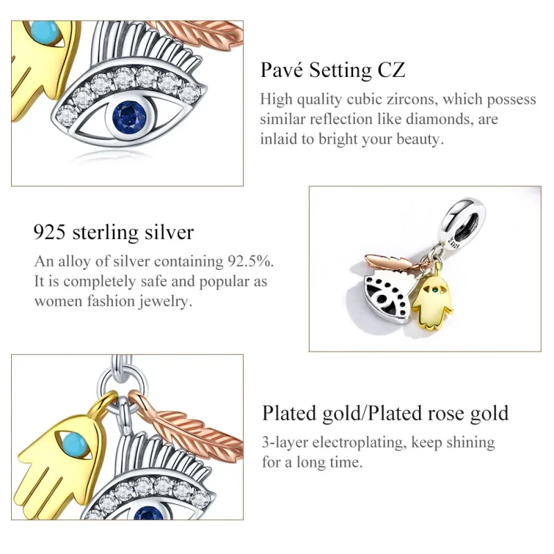 (imagine pentru) Pandora Style Egipt - Lucky Guardian Dangle - SCC1860 - Vizualizare 7