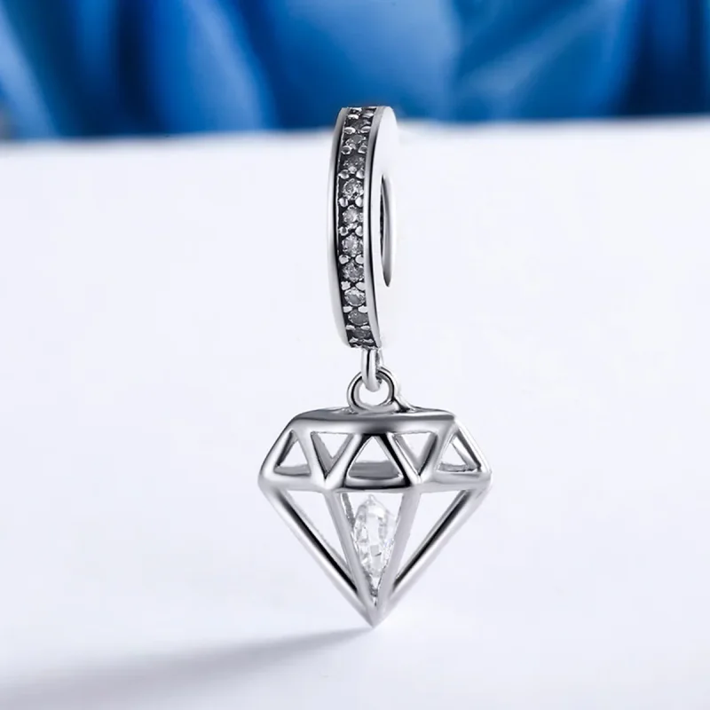 (imagine pentru) Pandora Style Silver Diamond Dangle - SCC186 - Vizualizare 4