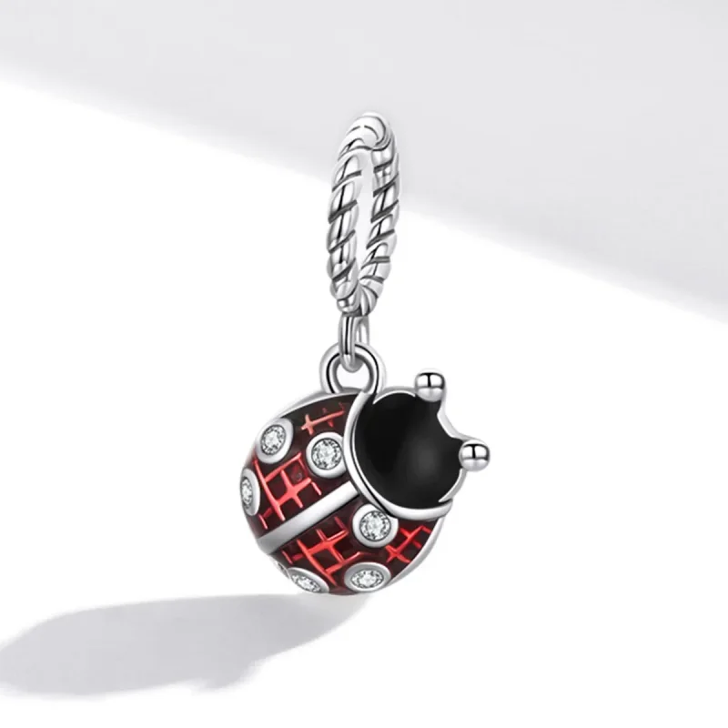 (imagine pentru) Pandora Style Gândac de Gălbenuș Pandantiv din Argint cu Șase Stele - SCC1874 - Vizualizare 2
