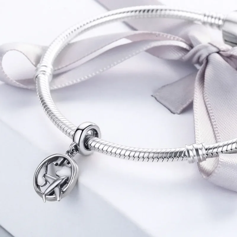 (imagine pentru) Pandora Style Argint Visul de a Călători în Jurul Luminii Pendant - SCC242 - Vizualizare 5