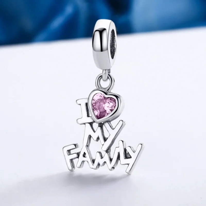 (imagine pentru) Pandora Style Argint Îmi Iubesc Familia Pendant - SCC251 - Vizualizare 4