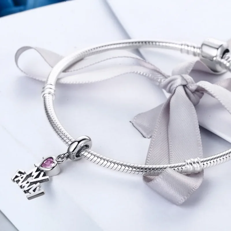 (imagine pentru) Pandora Style Argint Îmi Iubesc Familia Pendant - SCC251 - Vizualizare 6