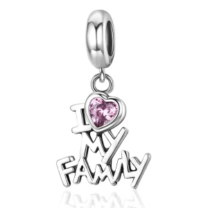 Pandora Style Argint Îmi Iubesc Familia Pendant - SCC251 (imagine pentru) Pandora Style Argint Îmi Iubesc Familia Pendant - SCC251
