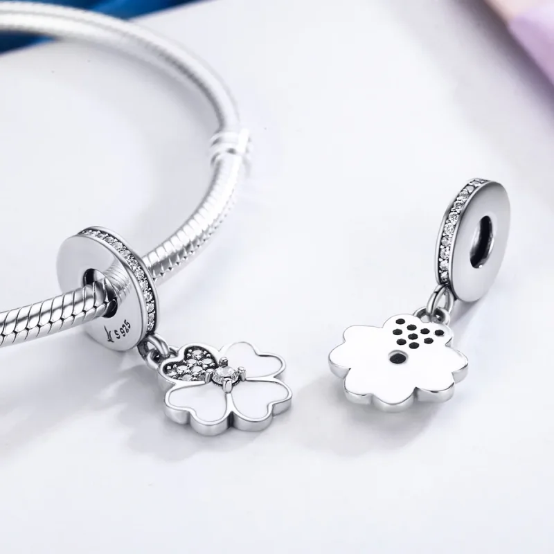 (imagine pentru) Pandora Style Silver Clover Dangle - SCC259 - Vizualizare 4