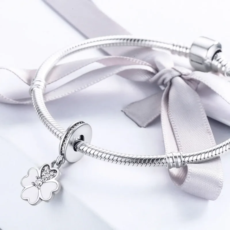 (imagine pentru) Pandora Style Silver Clover Dangle - SCC259 - Vizualizare 5