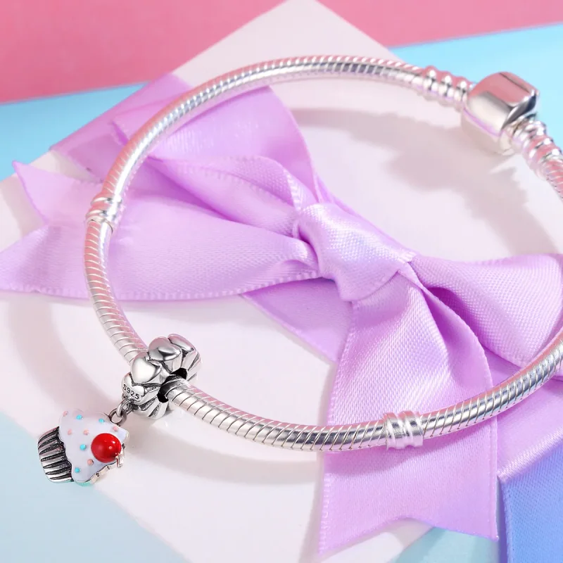 (imagine pentru) Pandora Style Cupcakes Atârnare Argint - SCC350 - Vizualizare 4