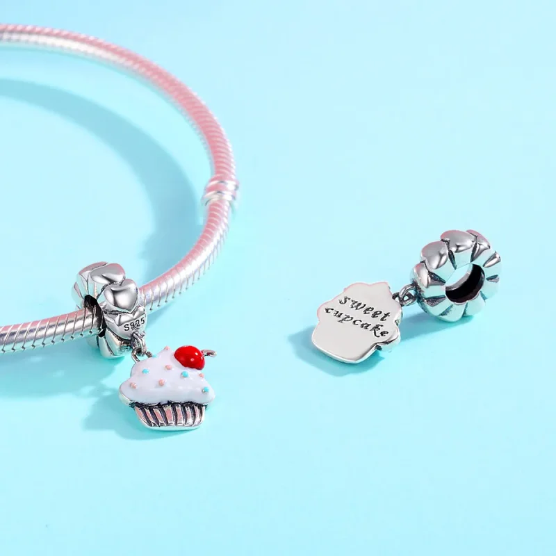 (imagine pentru) Pandora Style Cupcakes Atârnare Argint - SCC350 - Vizualizare 5