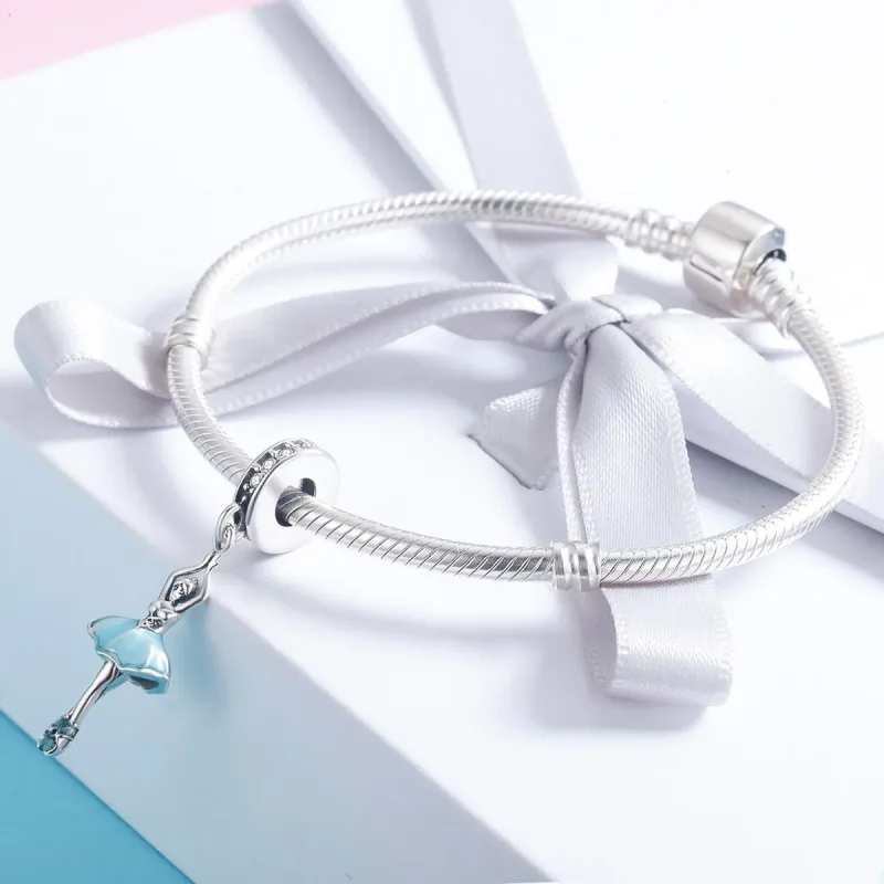 (imagine pentru) Pandora Style Balerina din argint cu pandantiv - SCC514 - Vizualizare 4