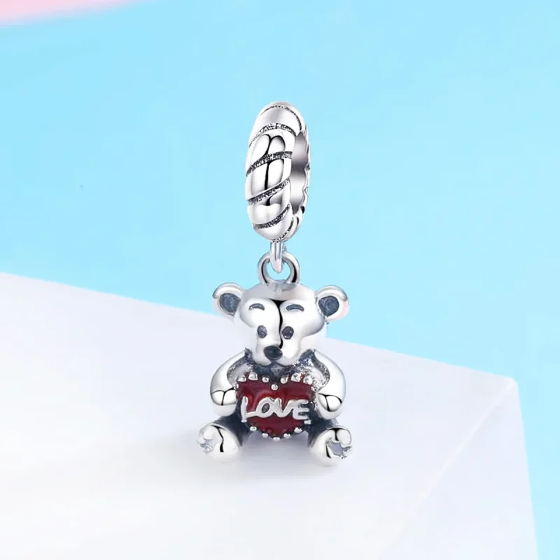 (imagine pentru) Pandora Style Little Bear de Argint Agățat - SCC521 - Vizualizare 3