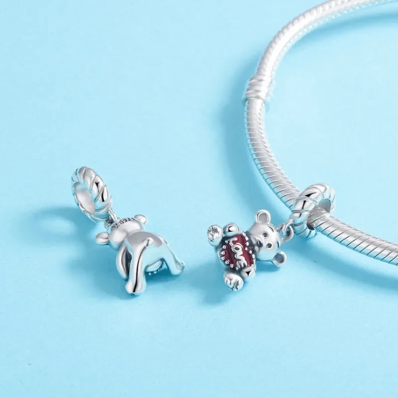 (imagine pentru) Pandora Style Little Bear de Argint Agățat - SCC521 - Vizualizare 5