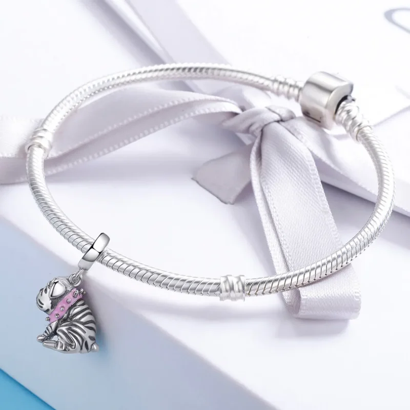 (imagine pentru) Pandora Style Bulldog Englez de Argint Agățat - SCC552 - Vizualizare 4