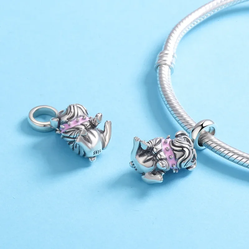 (imagine pentru) Pandora Style Bulldog Englez de Argint Agățat - SCC552 - Vizualizare 5