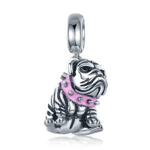 (imagine pentru) Pandora Style Bulldog Englez de Argint Agățat - SCC552