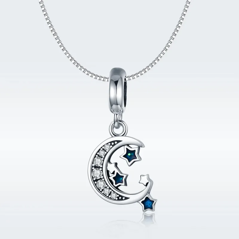 (imagine pentru) Pandora Style Stele Argintii Strălucitoare Atârnătoare - SCC639 - Vizualizare 8