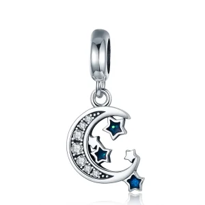 (imagine pentru) Pandora Style Stele Argintii Strălucitoare Atârnătoare - SCC639