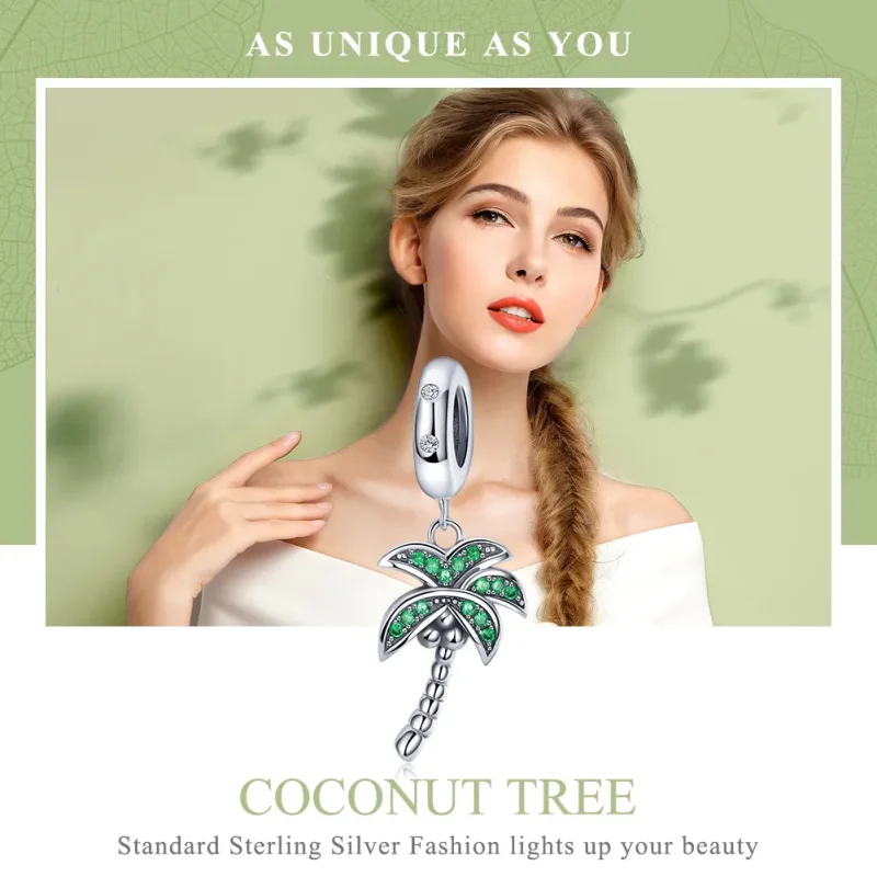 (imagine pentru) Pandora Style Argint Palmier Pandantiv - SCC697 - Vizualizare 6