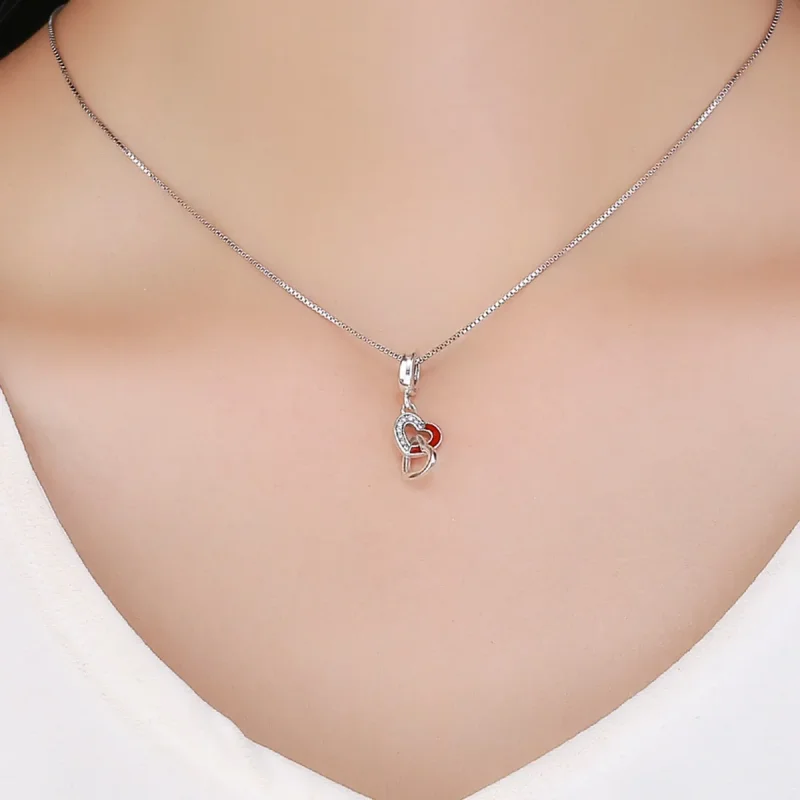 (imagine pentru) Pandora Style Inimă de Argint Atârnătoare - SCC735 - Vizualizare 5