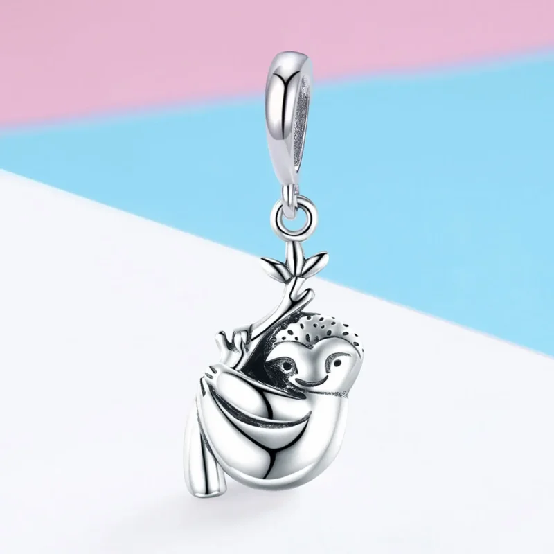 (imagine pentru) Pandora Style Silver Cute Sloth Dangle - SCC866 - Vizualizare 2