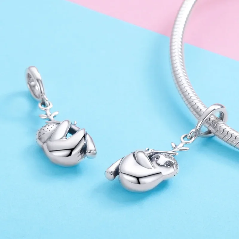 (imagine pentru) Pandora Style Silver Cute Sloth Dangle - SCC866 - Vizualizare 3