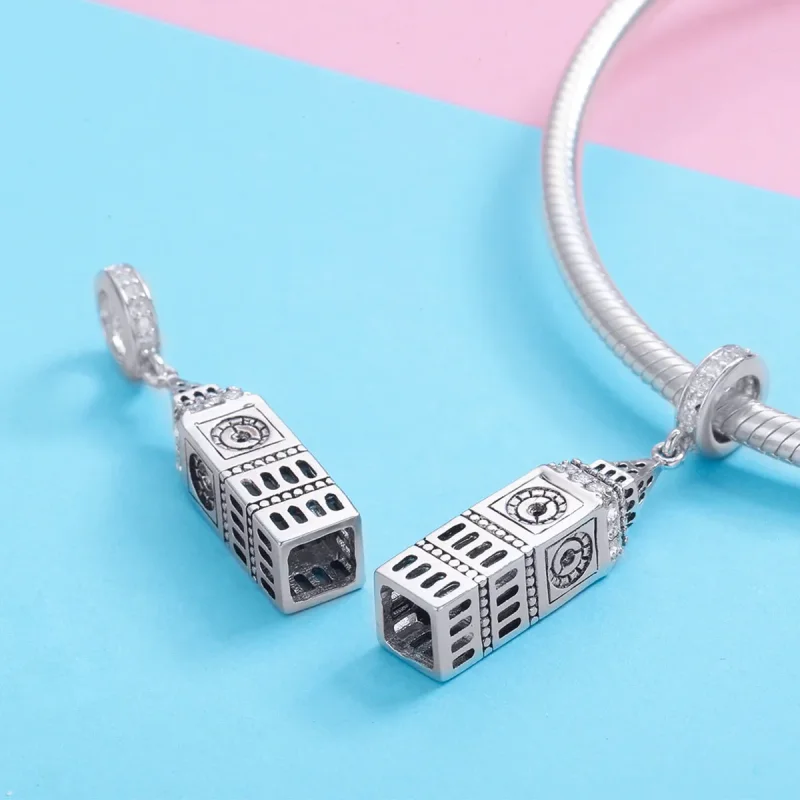 (imagine pentru) Pandora Stil Argint Marea Britanie Big Ben Agățat - SCC868 - Vizualizare 3