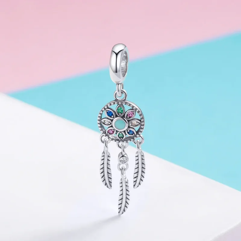 (imagine pentru) Pandora Style Prindere de Vis Argintie cu Pendant - SCC961 - Vizualizare 2