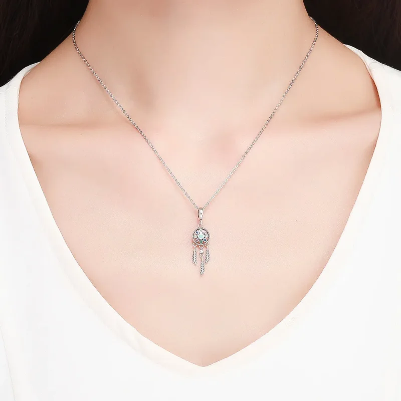 (imagine pentru) Pandora Style Prindere de Vis Argintie cu Pendant - SCC961 - Vizualizare 5