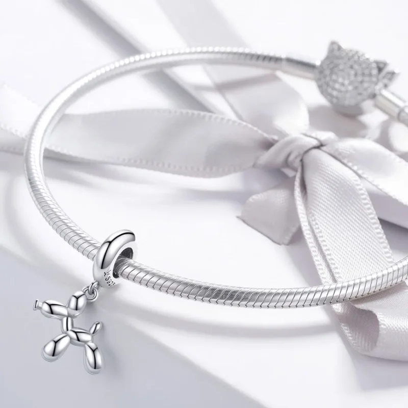 (imagine pentru) Pandora Style Câine Balon Adorabil din Argint, Pendant - SCC981 - Vizualizare 3