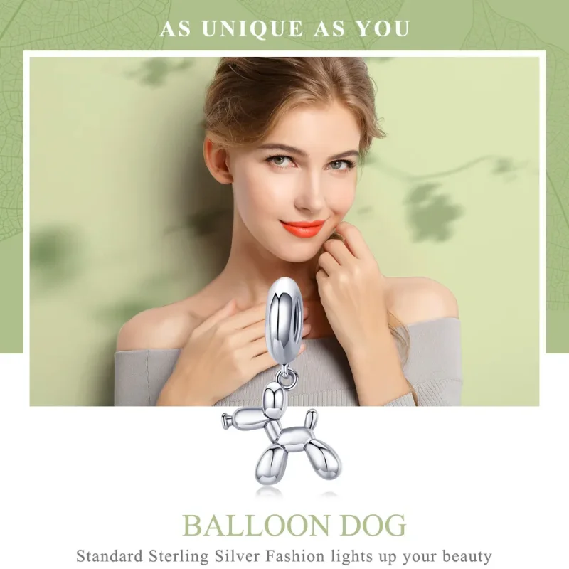 (imagine pentru) Pandora Style Câine Balon Adorabil din Argint, Pendant - SCC981 - Vizualizare 6