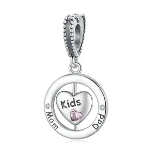 Stilul Pandora Caring Family Dangle - SCC1983 (imagine pentru) Stilul Pandora Caring Family Dangle - SCC1983