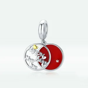 (imagine pentru) Talisman pandantiv Tip Pandora cu An Nou Fericit din argint - SCC1718