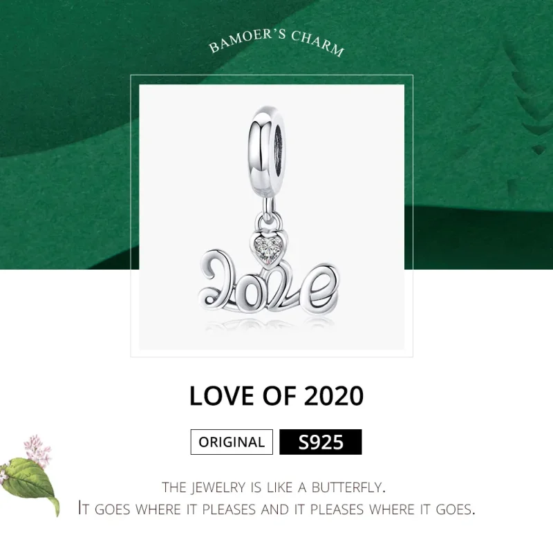 (imagine pentru) Talisman pandantiv Tip Pandora cu Aniversare 2020 din argint - SCC1354 - Vizualizare 5