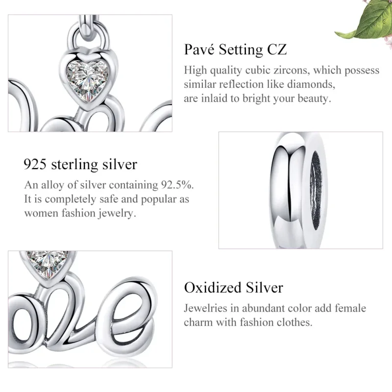 (imagine pentru) Talisman pandantiv Tip Pandora cu Aniversare 2020 din argint - SCC1354 - Vizualizare 6