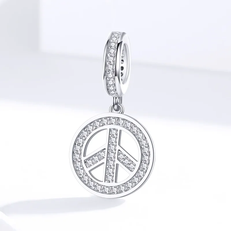 (imagine pentru) Talisman pandantiv Tip Pandora cu Anti-Război din argint - SCC1367 - Vizualizare 3