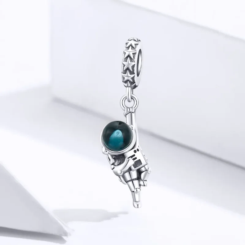 (imagine pentru) Talisman pandantiv Tip Pandora cu Astronaut din argint - BSC202 - Vizualizare 2