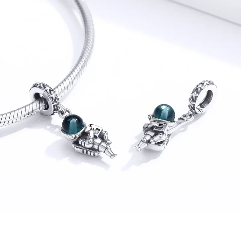 (imagine pentru) Talisman pandantiv Tip Pandora cu Astronaut din argint - BSC202 - Vizualizare 4