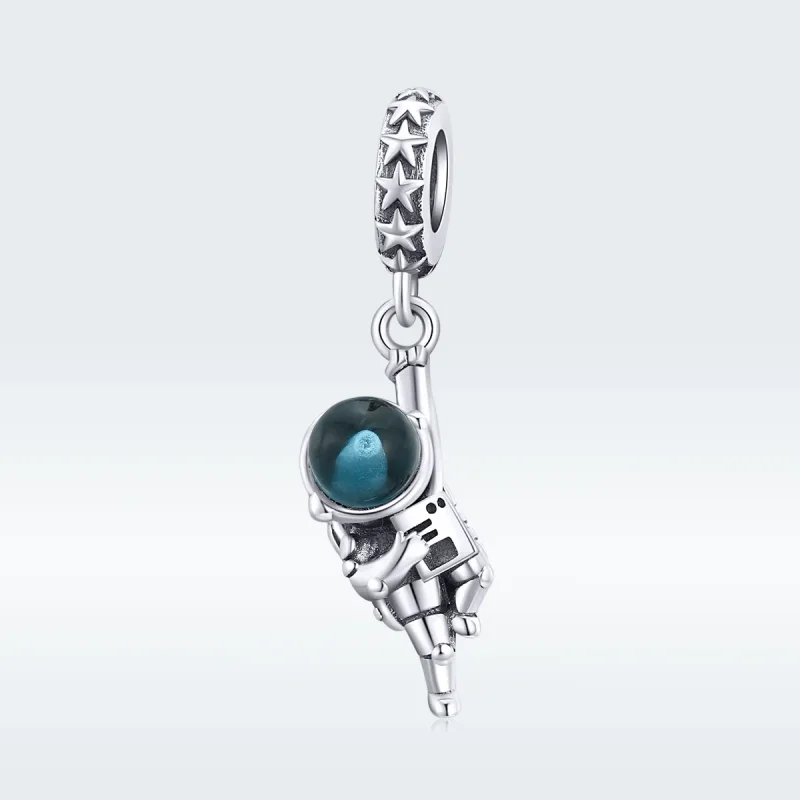 (imagine pentru) Talisman pandantiv Tip Pandora cu Astronaut din argint - BSC202 - Vizualizare 5